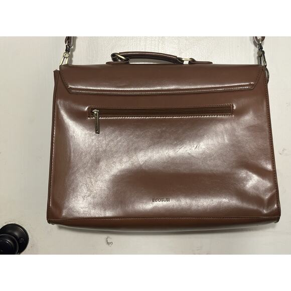 Women's Briefcase Vegan Leather 15.6 inch Laptop Bag for Work Computer Feminine - Picture 3 of 16